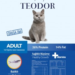 Teodor Adult Yetişkin Kedi Maması Balıklı 15 kg