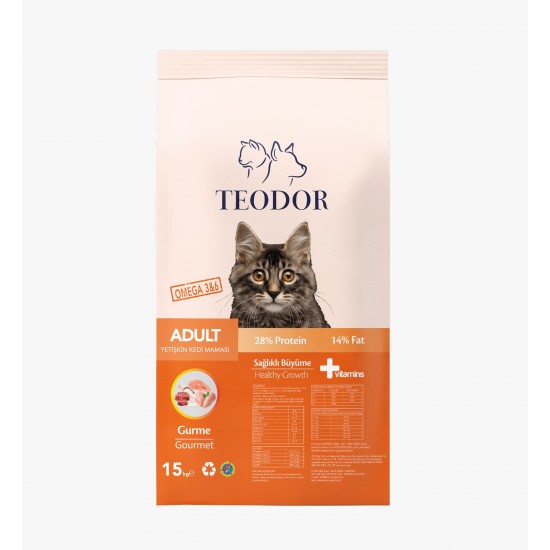 Teodor adult yetişkin kedi maması gurme 15 kg Armada Teknik Bobinaj