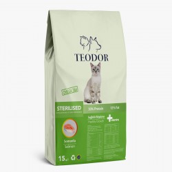 Teodor sterilised yetişkin kedi maması somonlu 15 kg