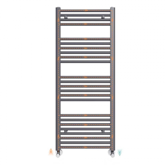 Duffmart Rainbow 5/7 Düz 50x70 cm Antrasit Havlupan Armada Teknik Bobinaj