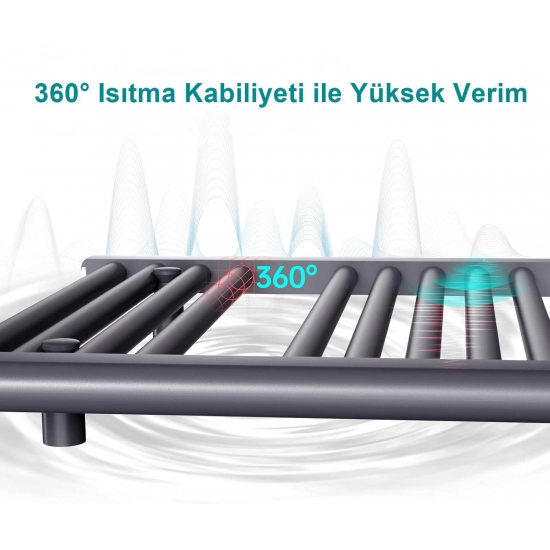 Duffmart Rainbow 5/7 Düz 50x70 cm Antrasit Havlupan Armada Teknik Bobinaj
