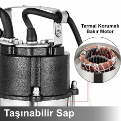 Duffmart V1100F Pis Su Foseptik Parçalayıcılı Açık Fanlı Dalgıç Pompa Duffmart V1100F Pis Su Foseptik Parçalayıcılı Açık Fanlı Dalgıç Pompa