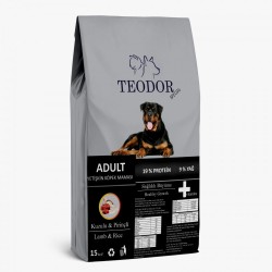 Teodor adult yetişkin köpek maması kuzulu ve pirinçli yüksek enerjili 15 kg
